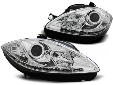 Scheinwerfer LED Tagfahrlicht Optik für Seat Leon 1P / Altea 5P 09-15 Chrom